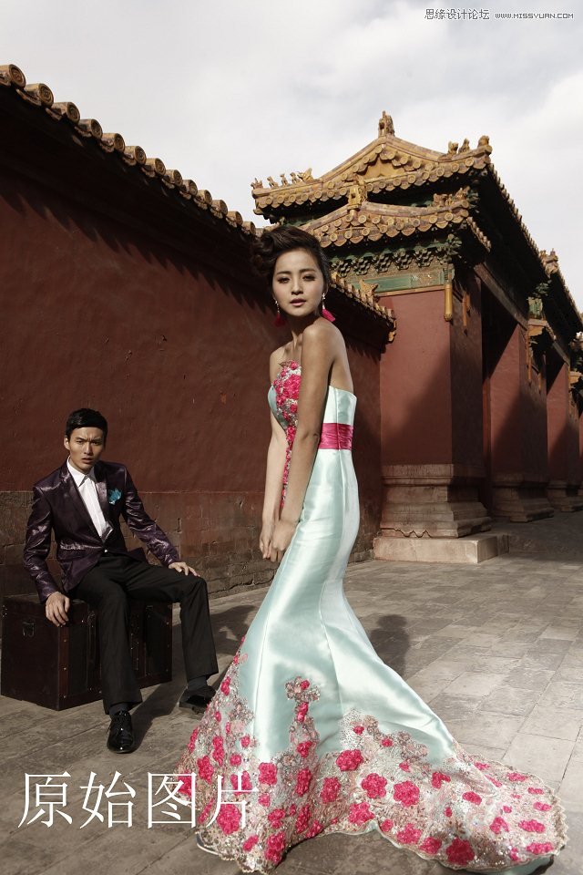 Photoshop调出婚纱样片质感大气的淡黄肤色,PS教程