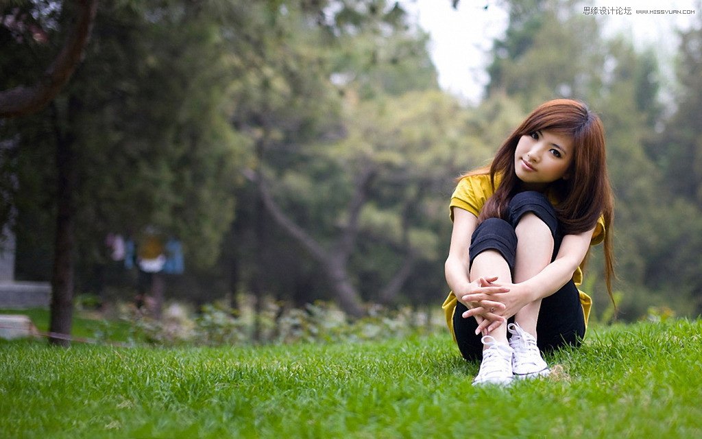 Photoshop调出外景人像梦幻紫色效果,PS教程