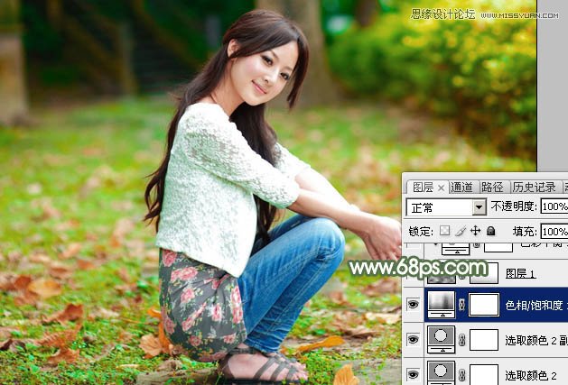Photoshop调出春季美女照片唯美的粉红色调,PS教程