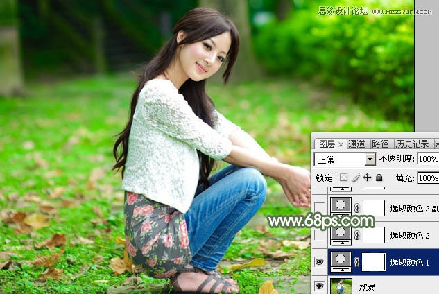 Photoshop调出春季美女照片唯美的粉红色调,PS教程