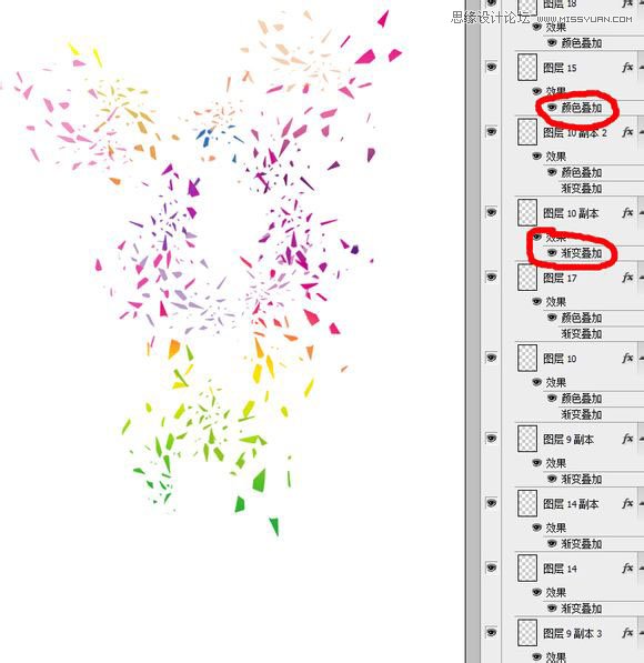 Photoshop制作碎片打散效果的炫彩人物剪影,PS教程
