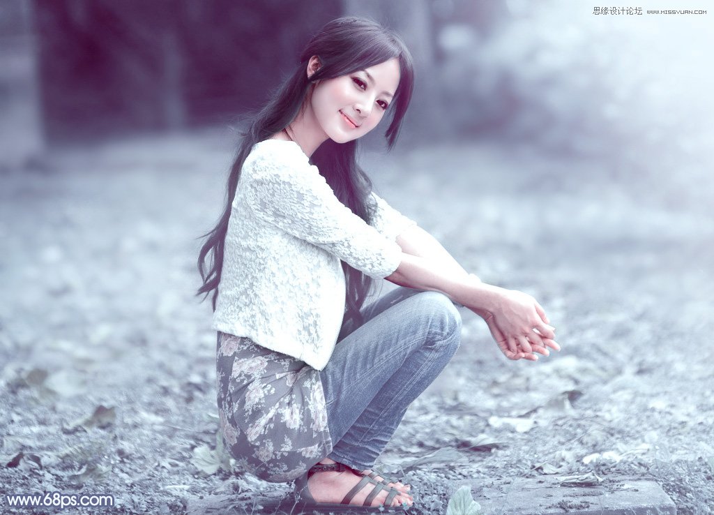 photoshop调出果子照片唯美的蓝色效果,PS教程