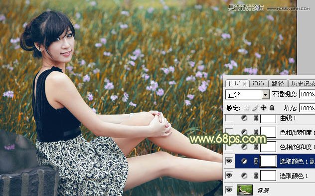 PhotoshopݵŮŵ䰵ɫЧ,PS̳