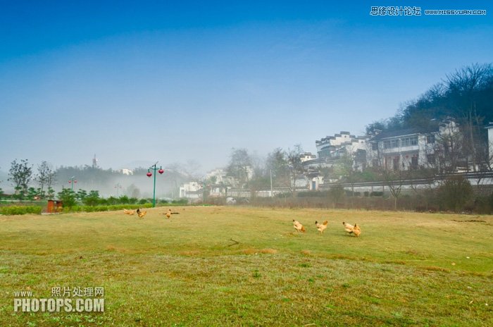 Photoshop使用渐变给风景照片增加彩虹,PS教程