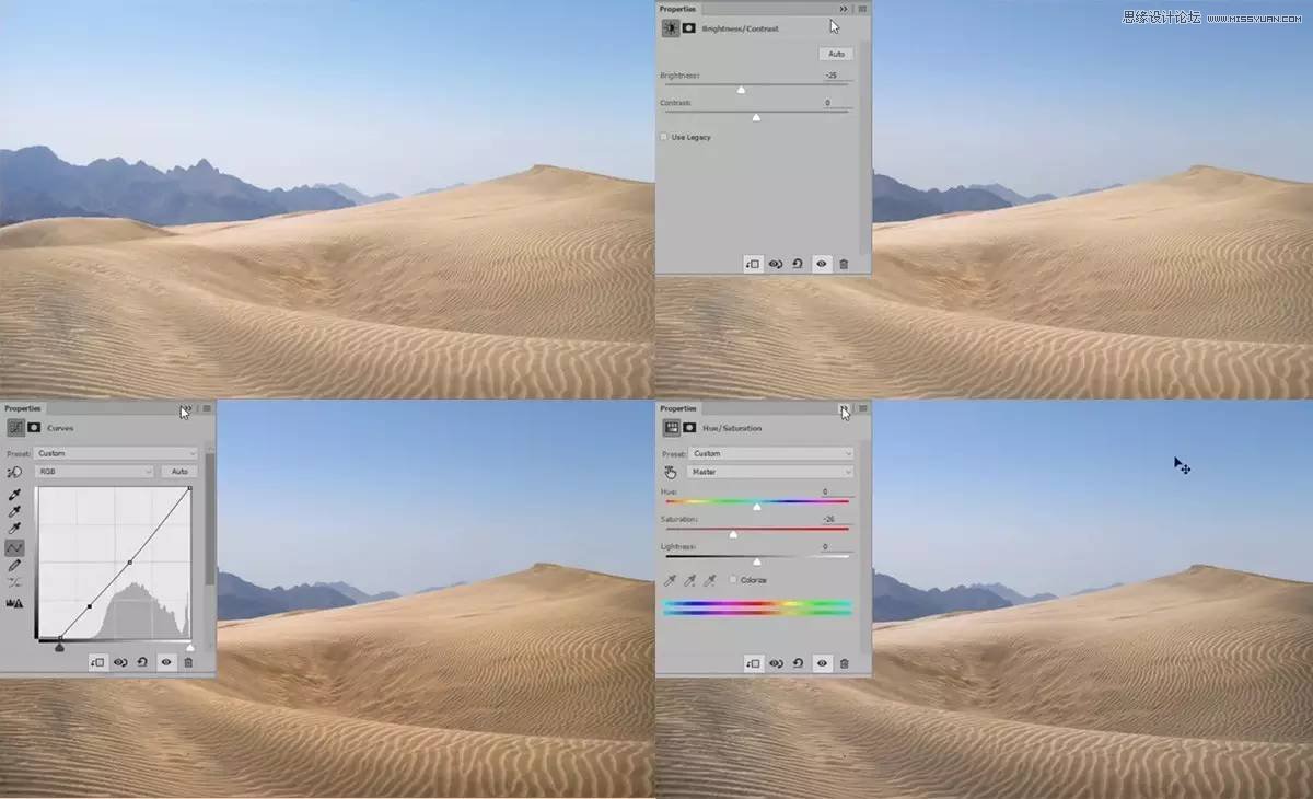 Photoshop合成世界末日中被沙丘淹没的城市