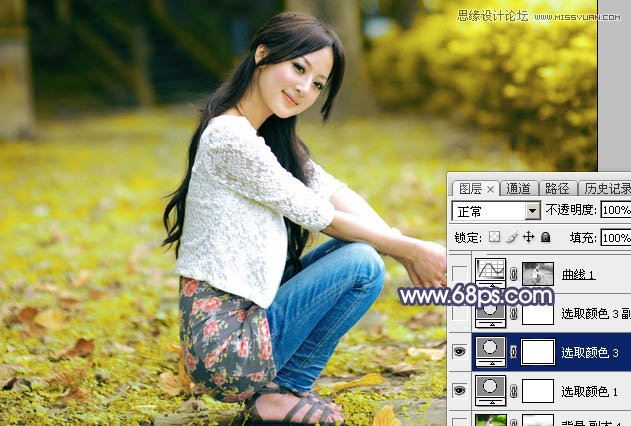 Photoshop调出甜美逆光效果图的外景美女照片