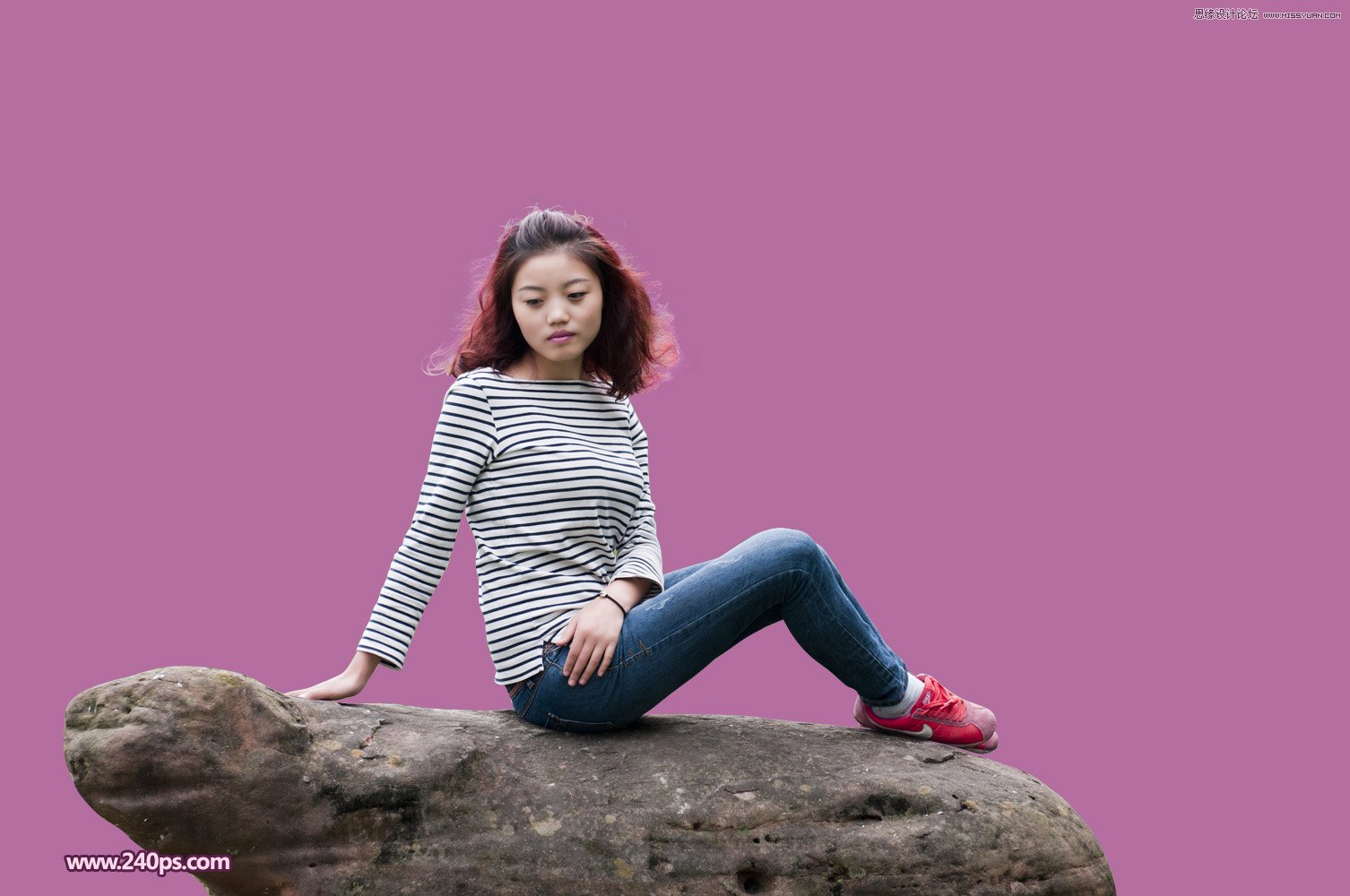 Photoshop给外景人像照片精细抠图教程