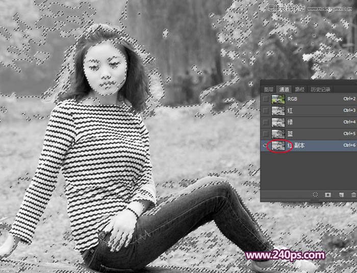 Photoshop给外景人像照片精细抠图教程