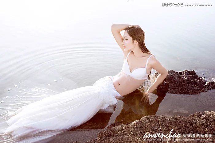 photoshop调出海边偏暗色的人像通透效果