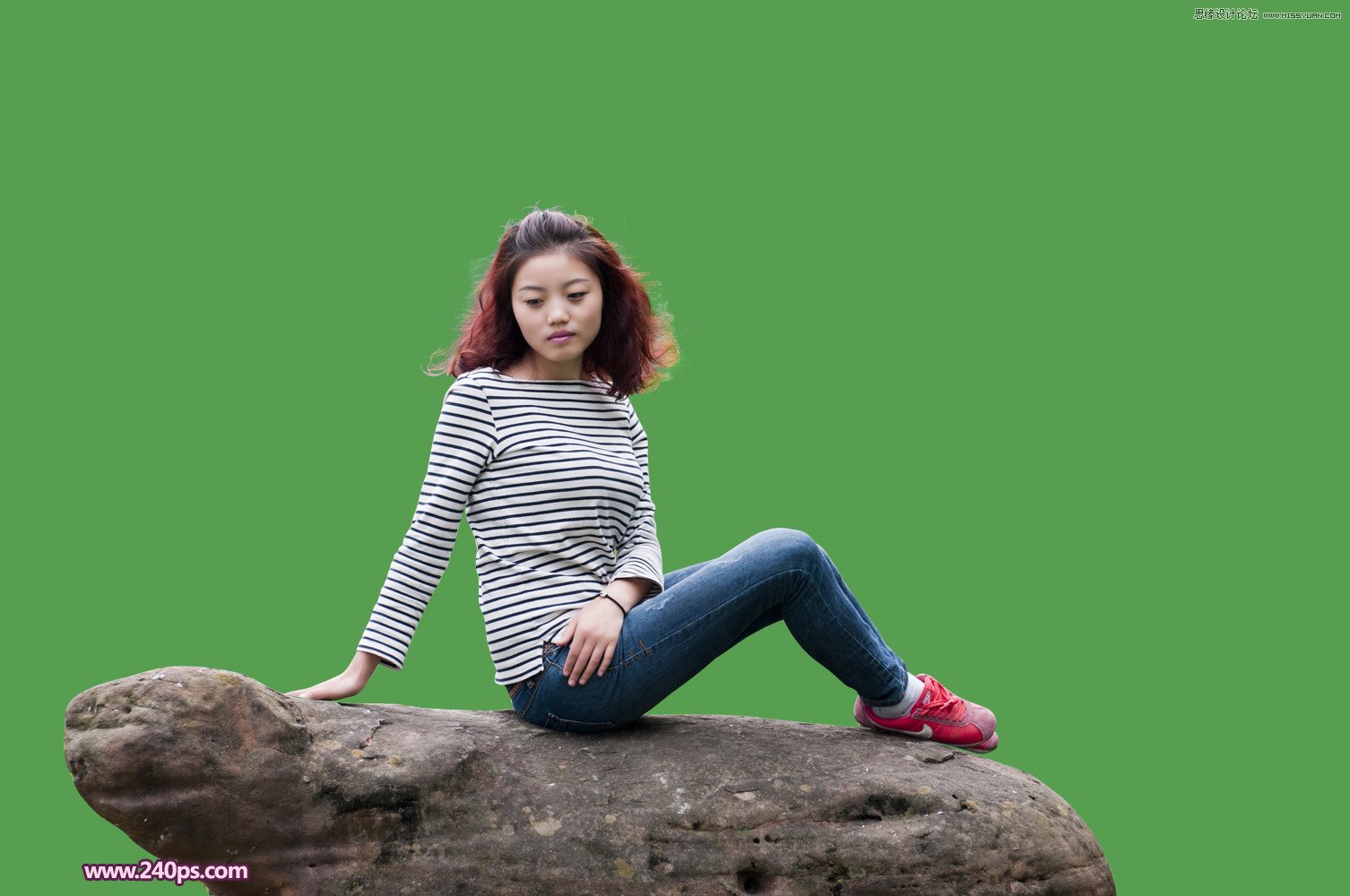 Photoshop给外景人像照片精细抠图教程