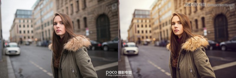 Photoshop给欧美外景人像添加暖色效果