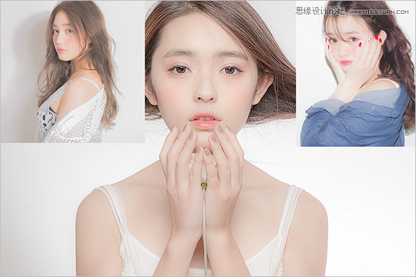 Photoshop调色调出粉嫩肤色效果的人像照片