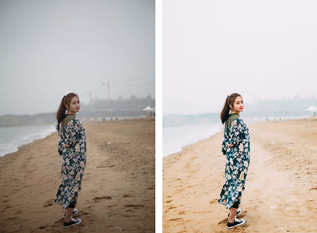 photoshop结合LR调出海边人像电影胶片效果,PS教程,
