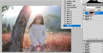 Photoshop调出外景美女人像暖色逆光效果图,PS教程,