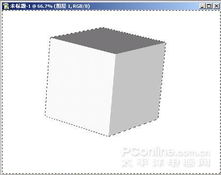 Photoshop滤镜制作空中旋转的3D魔方照片