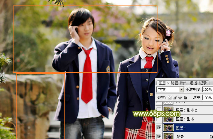 Photoshop去除照片中多余人物的照片处理教程