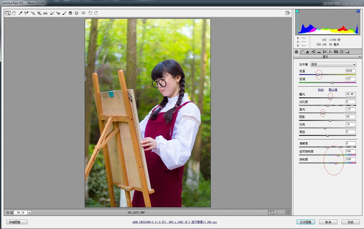 Photoshop给外景人像添加甜美逆光效果图