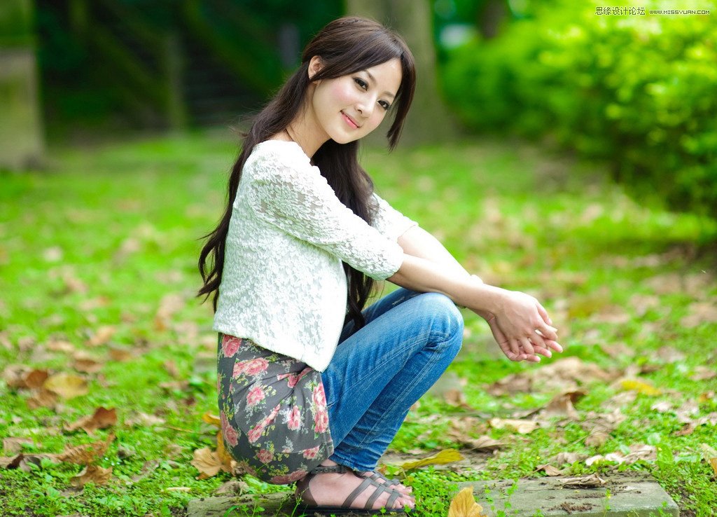 Photoshop调出淡雅逆光效果图的果子人像
