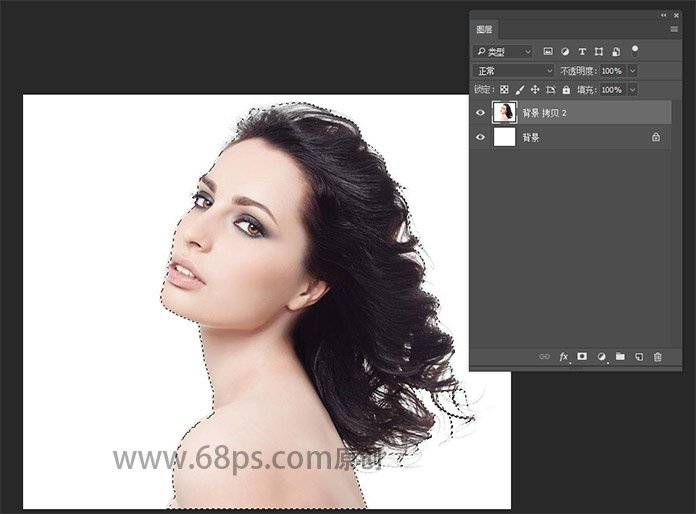 Photoshop创意合成人像和树木二次曝光效果,PS教程,