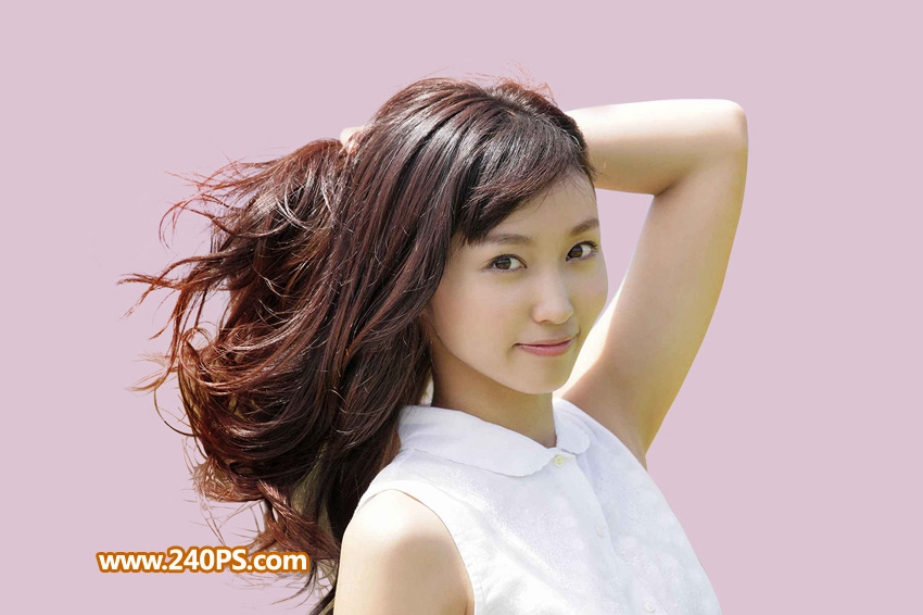 photoshop巧用通道抠出夏季多发丝的美女,PS教程,