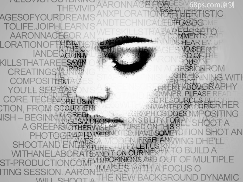 photoshop制作简易风格的人像字体海报,PS教程,