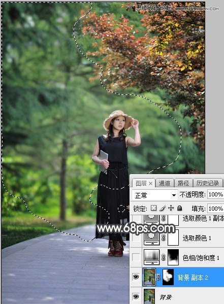 PS调色调出甜美逆光效果图的外景美女人像照片