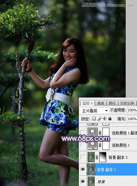 PS调色调出橙黄色LOMO效果的外景人像照片