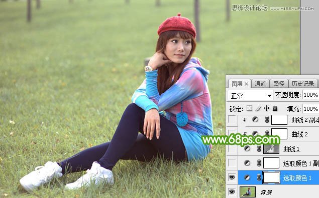 Photoshop调色调出雾气装饰效果的外景照片处理