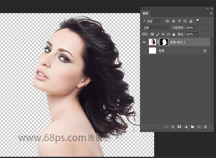 Photoshop创意合成人像和树木二次曝光效果,PS教程,