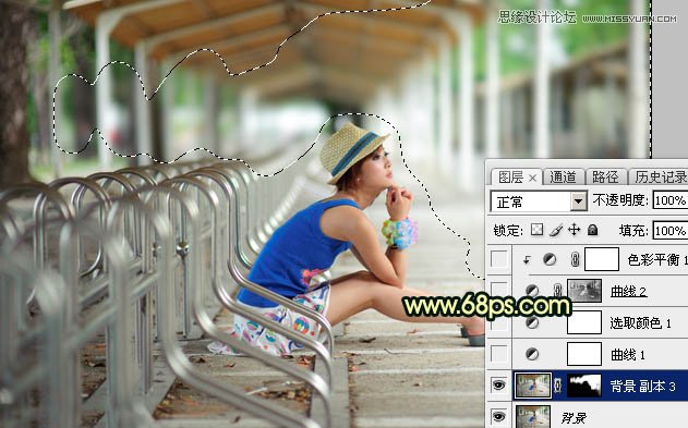Photoshop给外景美女人像照片添加唯美逆光效果