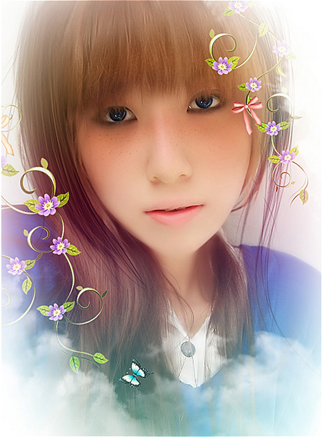 photoshop给室内美女自拍头像照片美化修饰教程