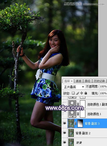 PS调色调出橙黄色LOMO效果的外景人像照片