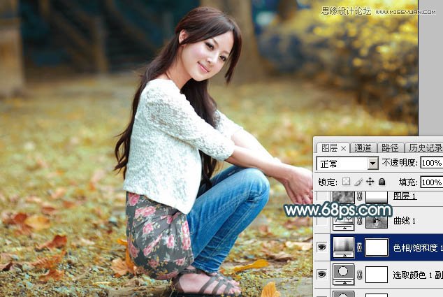 Photoshop调出淡雅逆光效果图的果子人像