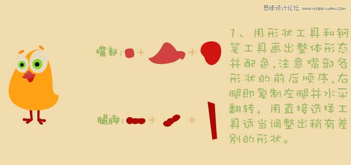 Photoshop绘制毛茸茸的可爱小黄鸡