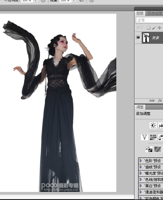 用Photoshop修出飘逸的水墨古典美女图画教程