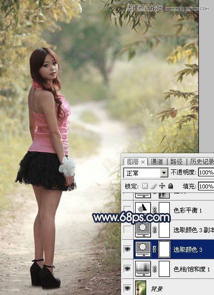 PS调出秋季唯美暖黄效果的外景人像照片