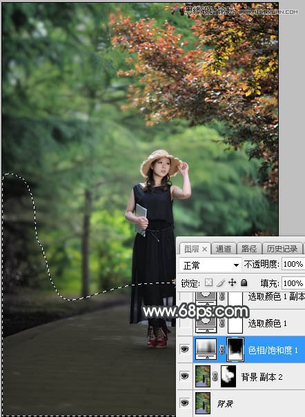 PS调色调出甜美逆光效果图的外景美女人像照片