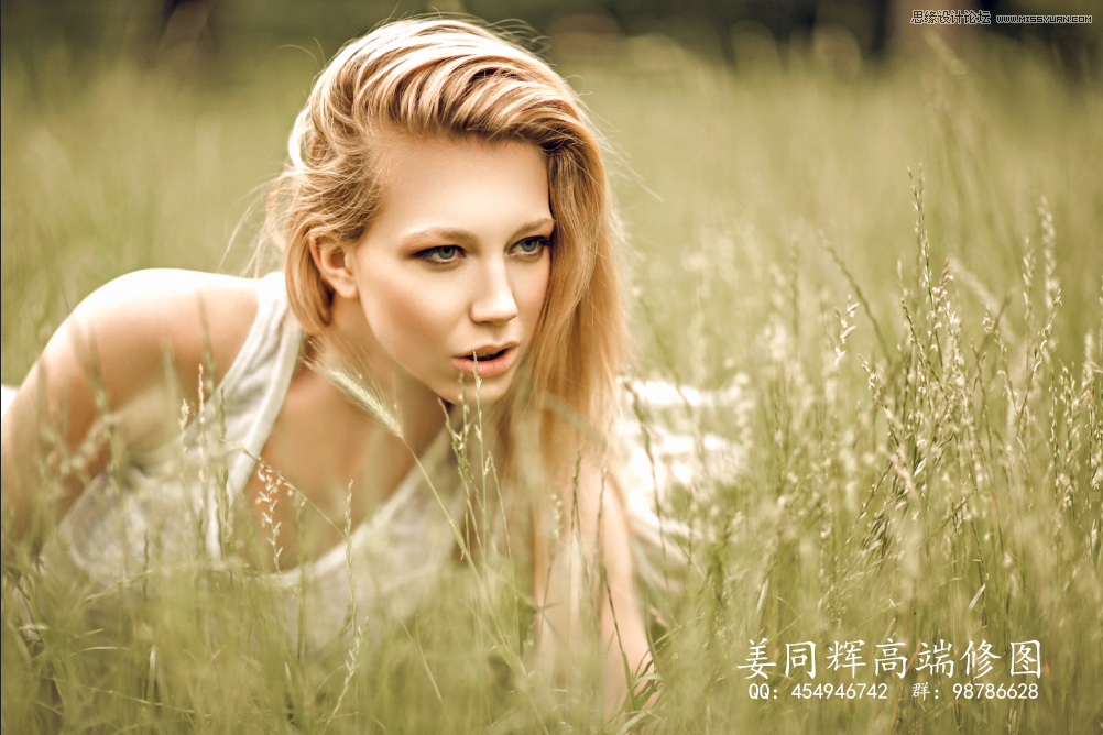 Photoshop修复曝光过度的外景人像照片