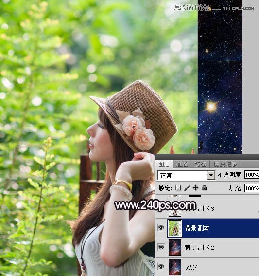 Photoshop合成创意风格的星空人像效果图片教程