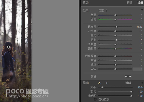 Photoshop给森林人像添加甜美的逆光效果