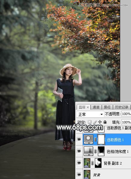 PS调色调出甜美逆光效果图的外景美女人像照片