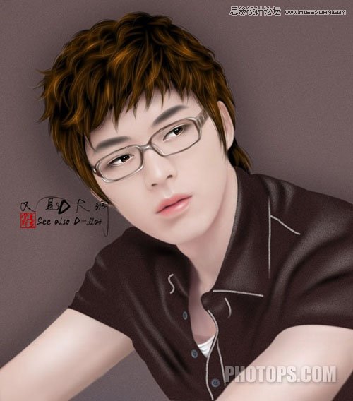 photoshop制作转成仿手绘效果的帅哥照片