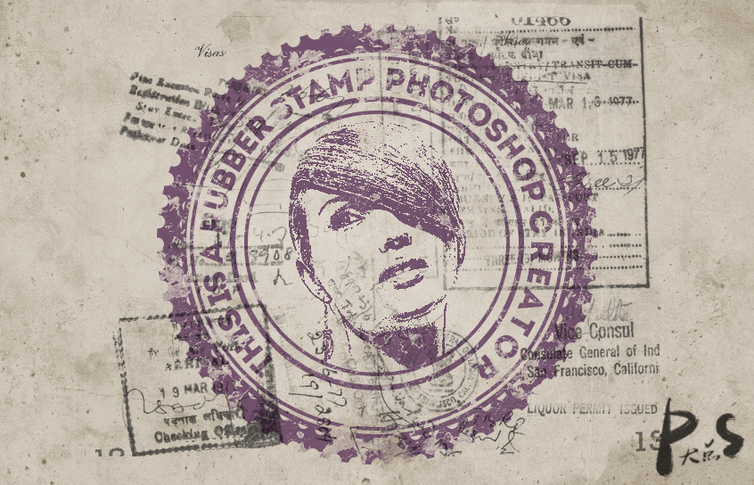 Photoshop制作颓废风格的橡皮图章效果,PS教程,