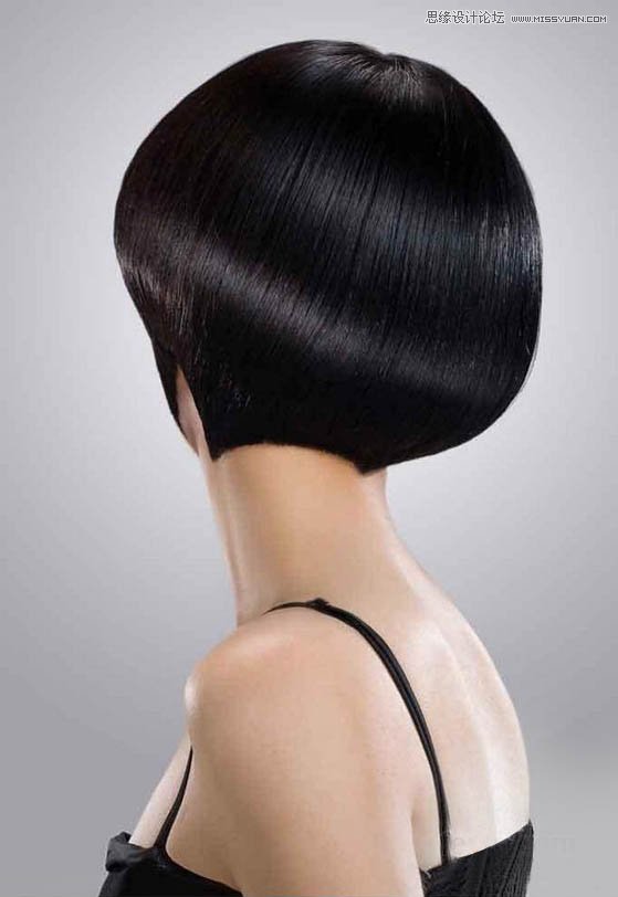 photoshop快速的把美女乌黑的头发变白发