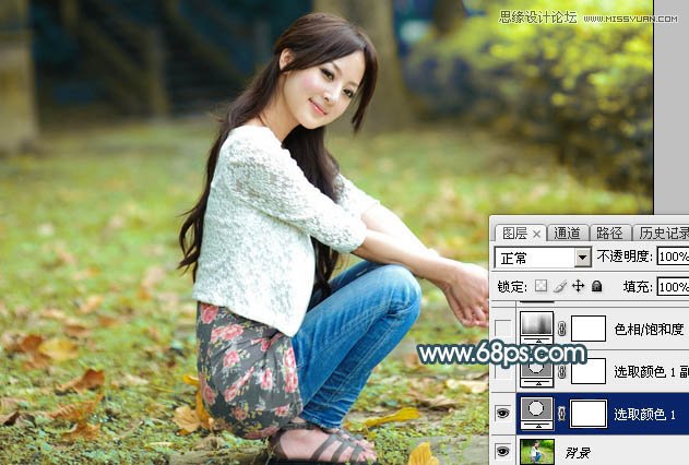 Photoshop调出淡雅逆光效果图的果子人像