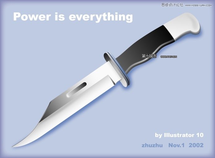 Illustrator绘制逼真质感的匕首<a href=/photoshop/ target=_blank class=infotextkey>教程</a>,PS教程,