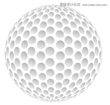 Illustrator绘制逼真的高尔夫球,PS教程,