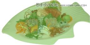 Illustrator巧用拼合透明度抠出盘子,PS教程,