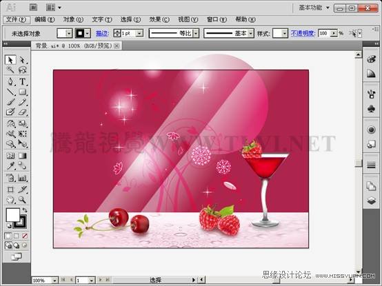 Illustrator CS5教程:使用网格填充设计海报效果,PS教程,