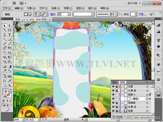 Illustrator CS5教程:通过蒙版功能制作饮料海报,PS教程,